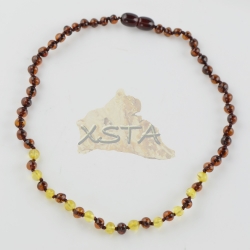 Amber baby necklace polished cherry yellow